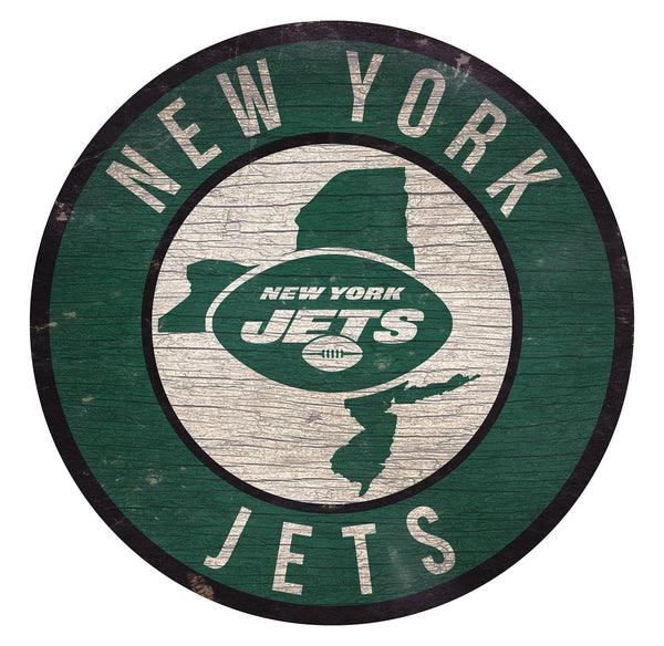 Wholesale NFL0866-12in Circle With State / N0866-New York Jets