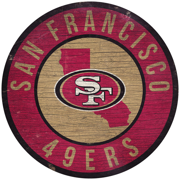 Wholesale NFL0866-12in Circle With State / N0866-San Francisco 49ers