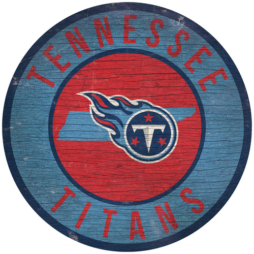 Wholesale NFL0866-12in Circle With State / N0866-Tennessee Titans