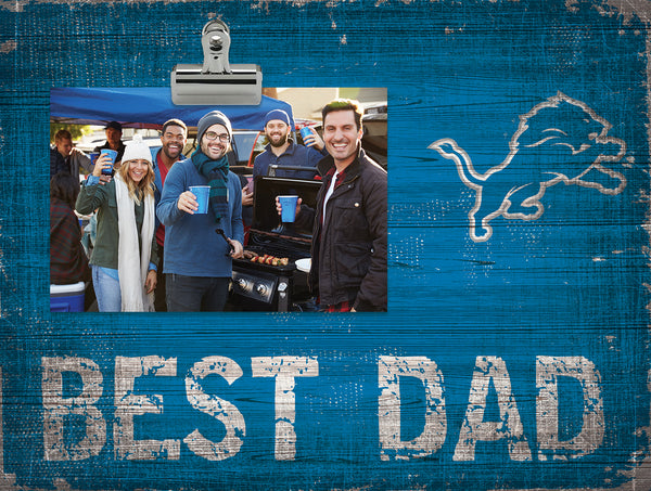 Wholesale NFL0893-Best Dad Clip Frame / N0893-Detroit Lions
