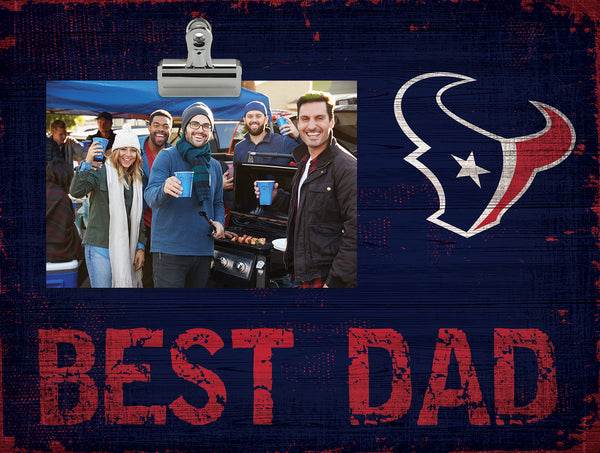 Wholesale NFL0893-Best Dad Clip Frame / N0893-Houston Texans