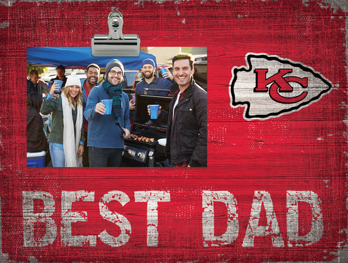 Wholesale NFL0893-Best Dad Clip Frame / N0893-Kansas City Chiefs