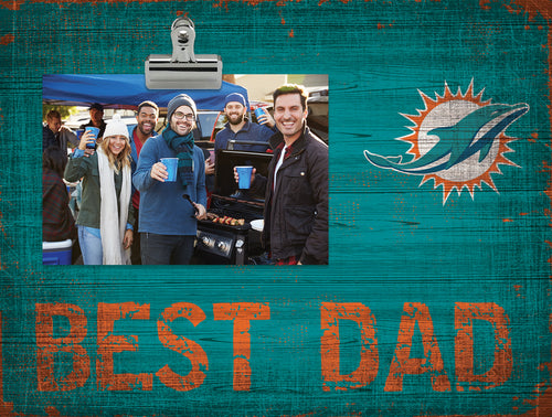 Wholesale NFL0893-Best Dad Clip Frame / N0893-Miami Dolphins