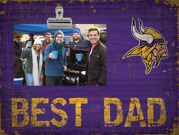 Wholesale NFL0893-Best Dad Clip Frame / N0893-Minnesota Vikings
