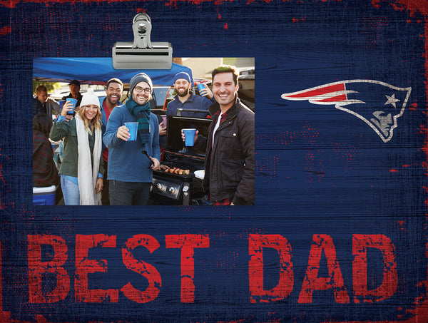 Wholesale NFL0893-Best Dad Clip Frame / N0893-New England Patriots