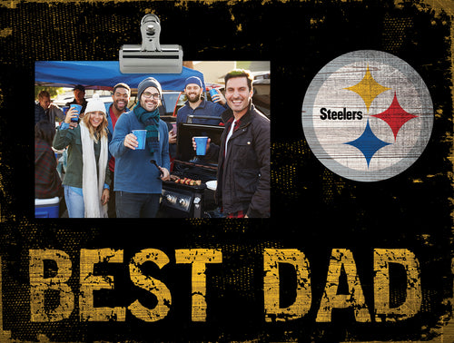 Wholesale NFL0893-Best Dad Clip Frame / N0893-Pittsburgh Steelers