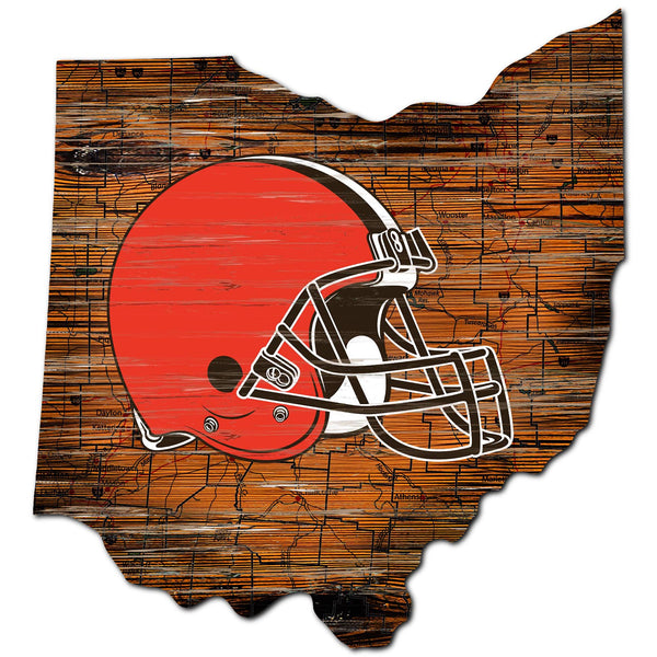 Wholesale NFL0894-12in. state road map sign / N0894-Cleveland Browns