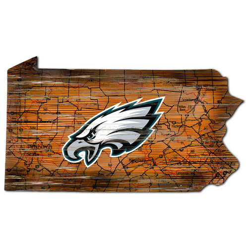 Wholesale NFL0894-12in. state road map sign / N0894-Philadelphia Eagles