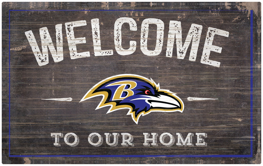Wholesale NFL0913-11x19 inch Welcome Sign (Khols Resize) / N0913-Baltimore Ravens