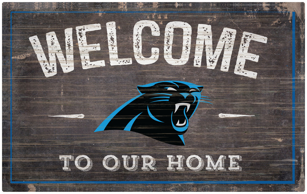 Wholesale NFL0913-11x19 inch Welcome Sign (Khols Resize) / N0913-Carolina Panthers