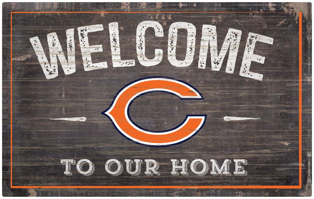 Wholesale NFL0913-11x19 inch Welcome Sign (Khols Resize) / N0913-Chicago Bears