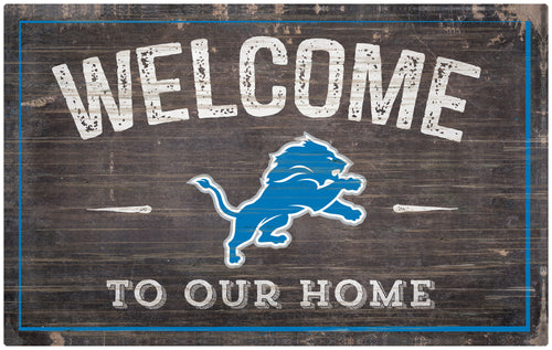 Wholesale NFL0913-11x19 inch Welcome Sign (Khols Resize) / N0913-Detroit Lions