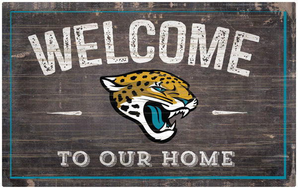 Wholesale NFL0913-11x19 inch Welcome Sign (Khols Resize) / N0913-Jacksonville Jaguars