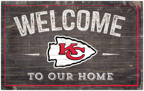 Wholesale NFL0913-11x19 inch Welcome Sign (Khols Resize) / N0913-Kansas City Chiefs