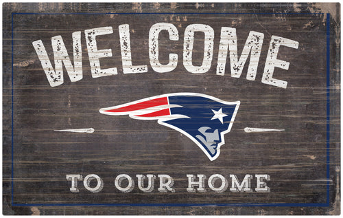 Wholesale NFL0913-11x19 inch Welcome Sign (Khols Resize) / N0913-New England Patriots