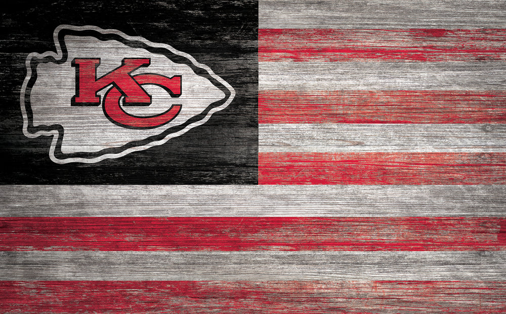 Wholesale NFL0940-American Flag 11x19 / N0940-Kansas City Chiefs