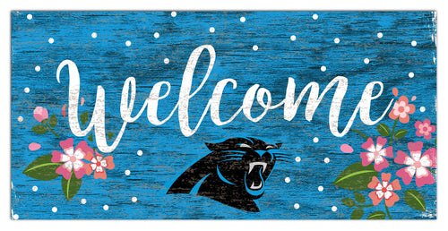 Wholesale NFL0964-Welcome Floral 6x12 / N0964-Carolina Panthers