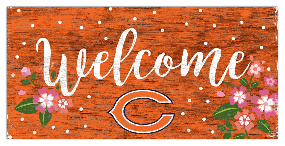 Wholesale NFL0964-Welcome Floral 6x12 / N0964-Chicago Bears