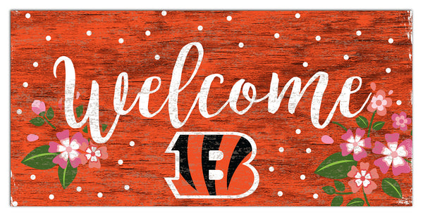 Wholesale NFL0964-Welcome Floral 6x12 / N0964-Cincinnati Bengals