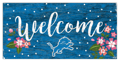 Wholesale NFL0964-Welcome Floral 6x12 / N0964-Detroit Lions