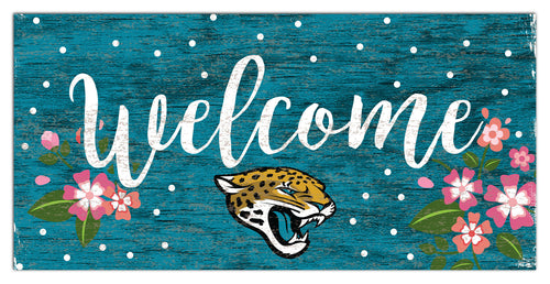 Wholesale NFL0964-Welcome Floral 6x12 / N0964-Jacksonville Jaguars