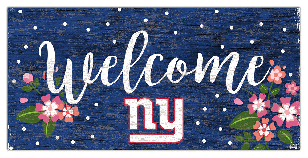 Wholesale NFL0964-Welcome Floral 6x12 / N0964-New York Giants