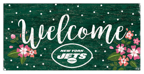 Wholesale NFL0964-Welcome Floral 6x12 / N0964-New York Jets