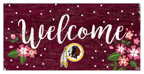 Wholesale NFL0964-Welcome Floral 6x12 / N0964-Washington Redskins