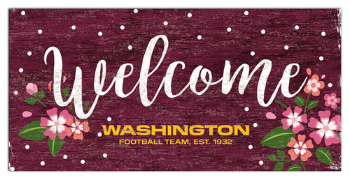 Wholesale NFL0964-Welcome Floral 6x12 / N0964-Washington Football Team