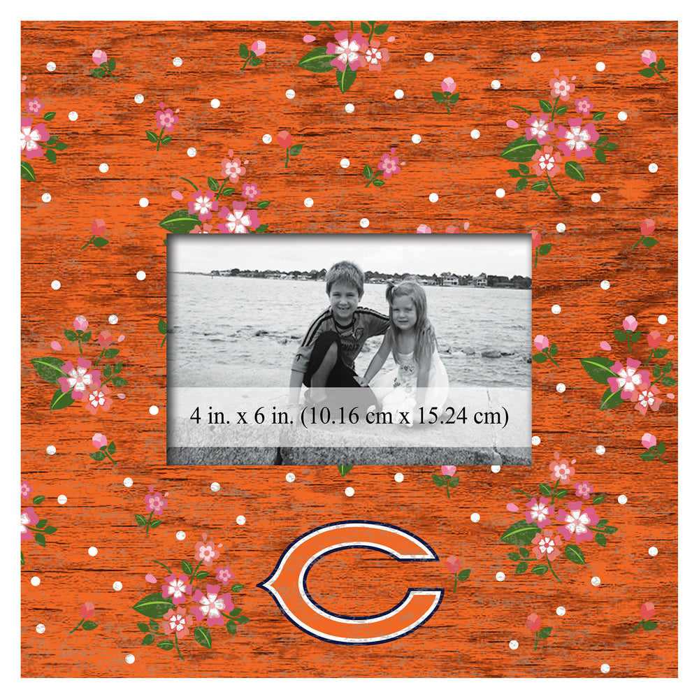 Wholesale NFL0965-Floral 10x10 Frame / N0965-Chicago Bears