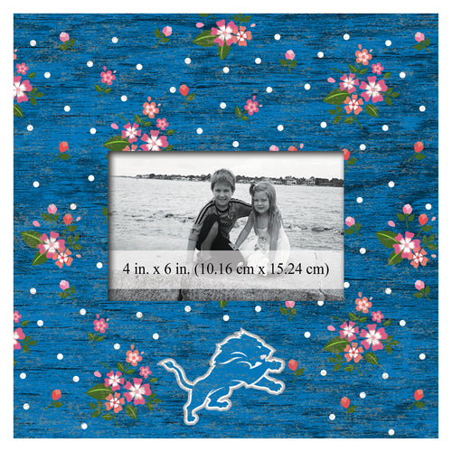 Wholesale NFL0965-Floral 10x10 Frame / N0965-Detroit Lions