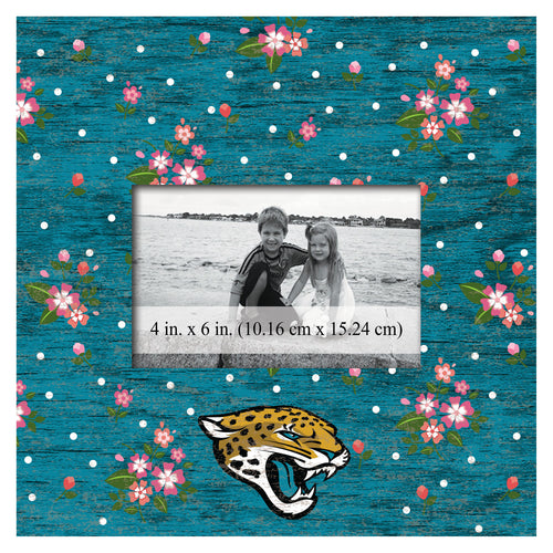 Wholesale NFL0965-Floral 10x10 Frame / N0965-Jacksonville Jaguars