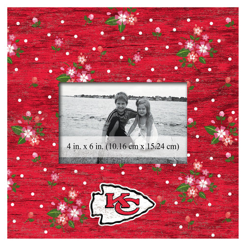 Wholesale NFL0965-Floral 10x10 Frame / N0965-Kansas City Chiefs