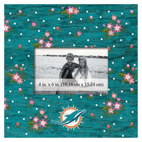 Wholesale NFL0965-Floral 10x10 Frame / N0965-Miami Dolphins