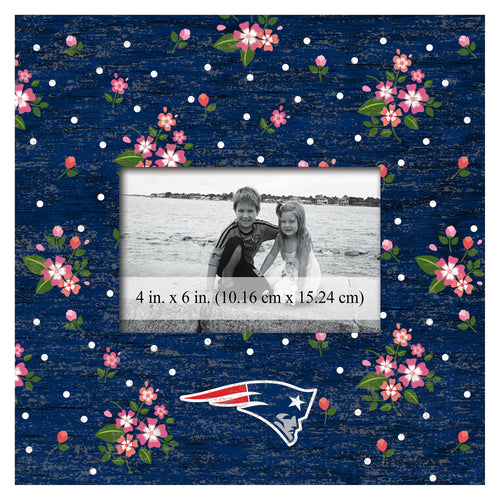 Wholesale NFL0965-Floral 10x10 Frame / N0965-New England Patriots