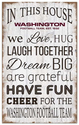 Wholesale NFL0976-In This House 11x19 / N0976-Washington Football Team