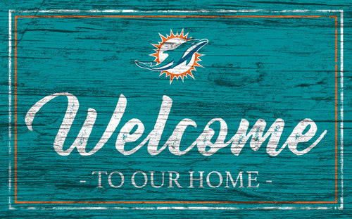 Wholesale NFL0977-Welcome Team Color 11x19 (Khols Resize) / N0977-Miami Dolphins