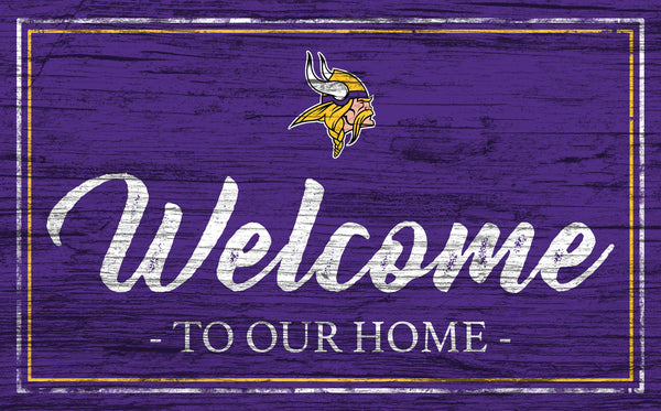 Wholesale NFL0977-Welcome Team Color 11x19 (Khols Resize) / N0977-Minnesota Vikings