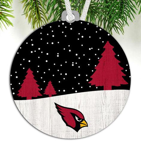 Wholesale NFL0978-Snow Scene Ornament / N0978-Arizona Cardinals