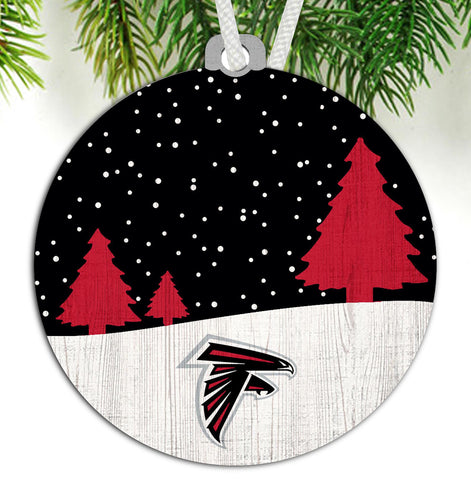 Wholesale NFL0978-Snow Scene Ornament / N0978-Atlanta Falcons