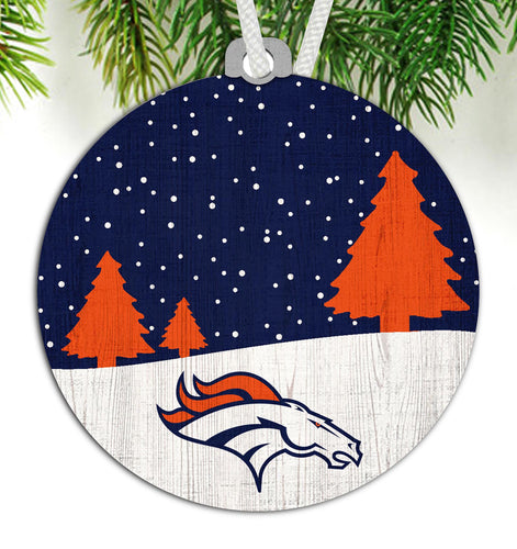 Wholesale NFL0978-Snow Scene Ornament / N0978-Denver Broncos