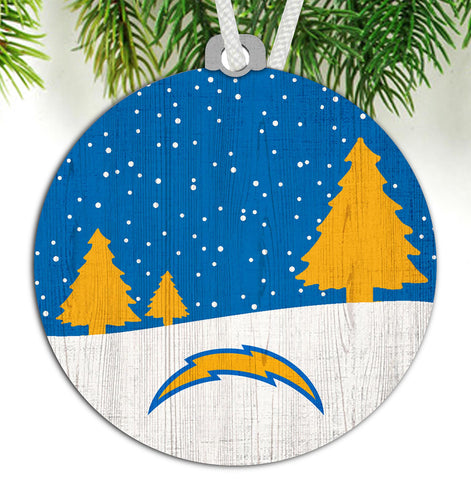 Wholesale NFL0978-Snow Scene Ornament / N0978-Los Angeles Chargers