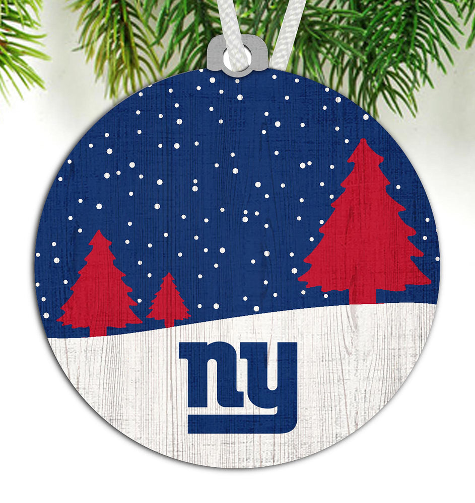 Wholesale NFL0978-Snow Scene Ornament / N0978-New York Giants