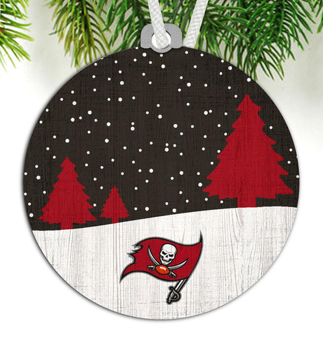 Wholesale NFL0978-Snow Scene Ornament / N0978-Tampa Bay Buccaneers