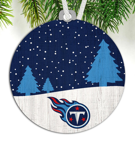 Wholesale NFL0978-Snow Scene Ornament / N0978-Tennessee Titans