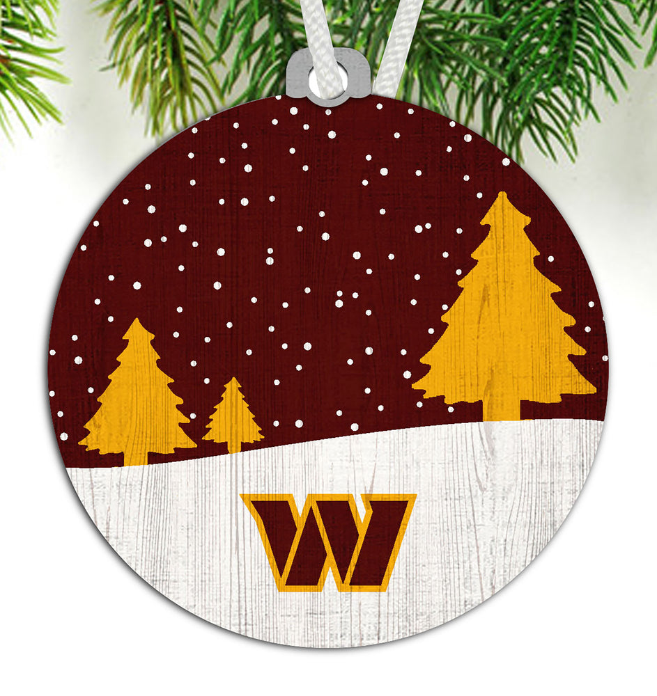 Wholesale NFL0978-Snow Scene Ornament / N0978-Washington Commanders