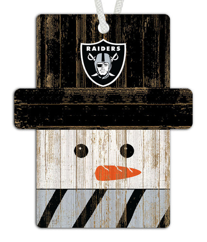 Wholesale NFL0980-Snowman Ornament 4.5in / N0980-Oakland Raiders