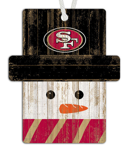 Wholesale NFL0980-Snowman Ornament 4.5in / N0980-San Francisco 49ers
