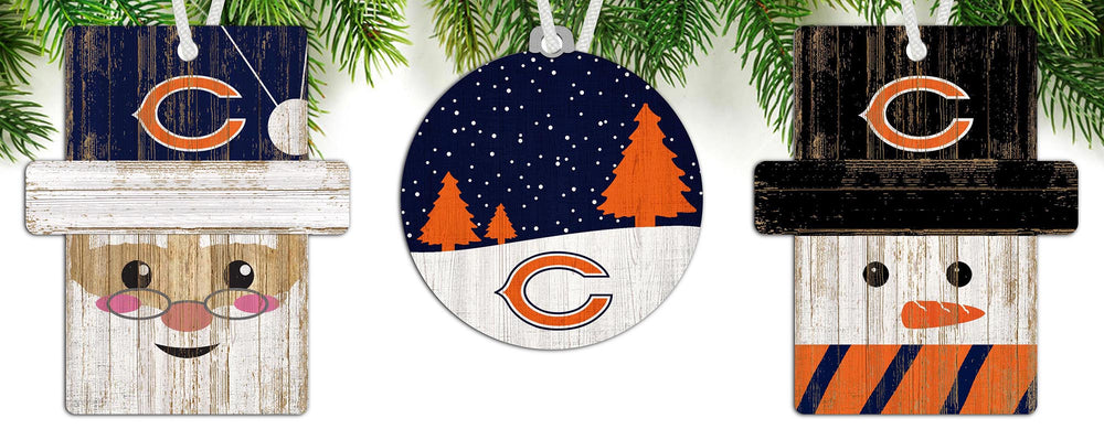 Wholesale NFL0984-Ornament 3 pack (0978, 0980, 0981) / N0984-Chicago Bears