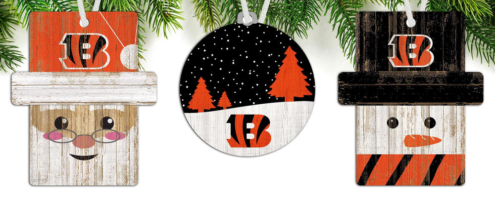 Wholesale NFL0984-Ornament 3 pack (0978, 0980, 0981) / N0984-Cincinnati Bengals